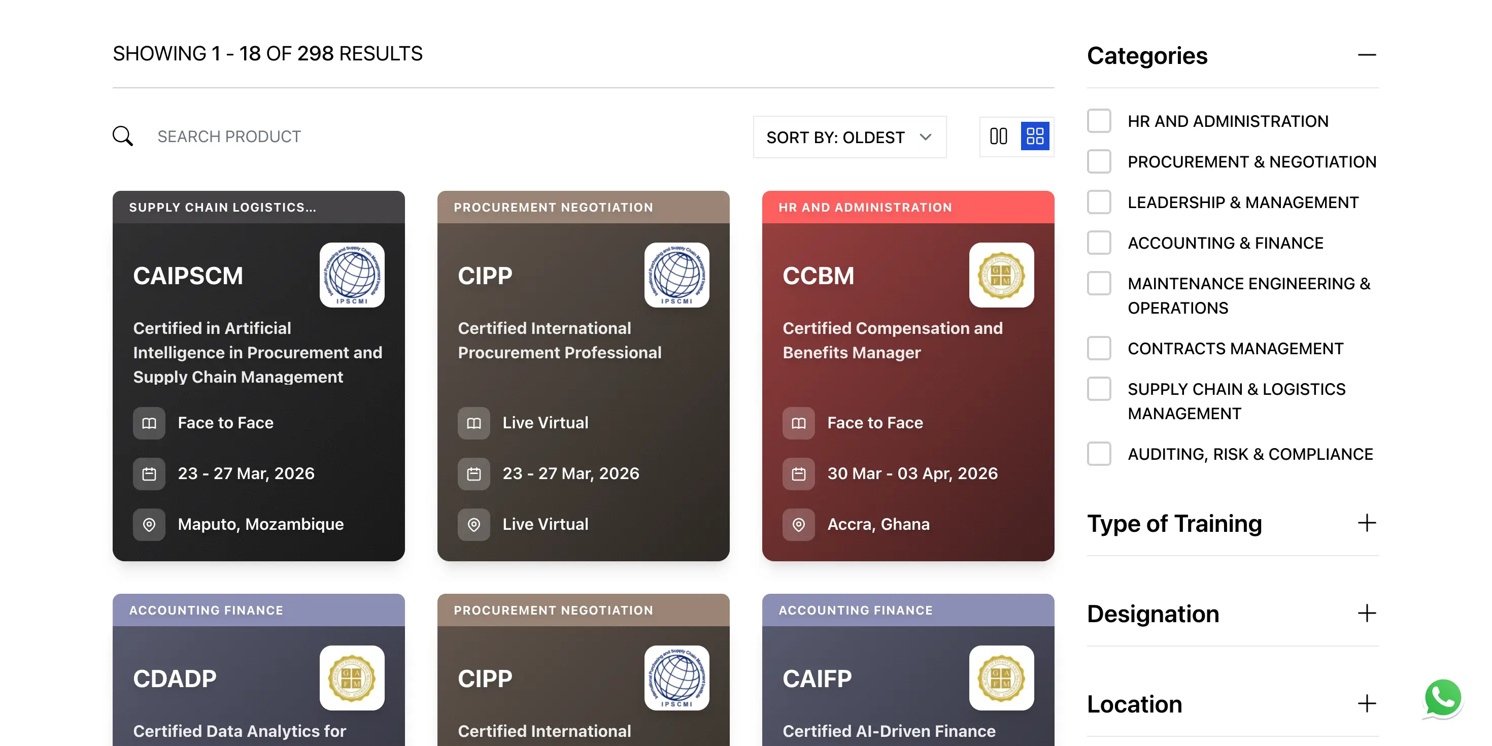 High Level Training Institute website project screenshot and interface preview