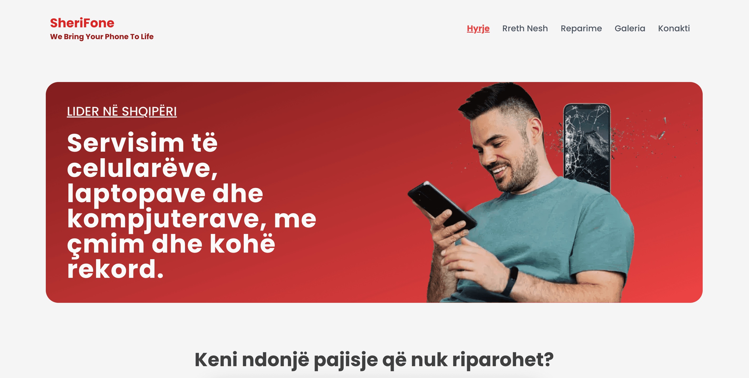 Sherifone website project screenshot and interface preview